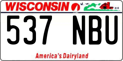 WI license plate 537NBU