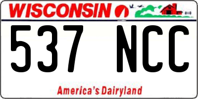 WI license plate 537NCC
