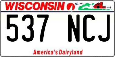 WI license plate 537NCJ