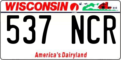WI license plate 537NCR