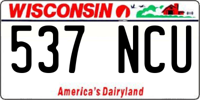 WI license plate 537NCU