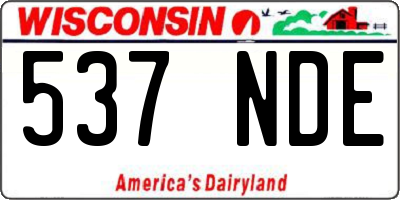 WI license plate 537NDE