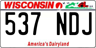 WI license plate 537NDJ