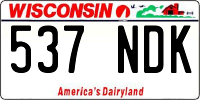 WI license plate 537NDK