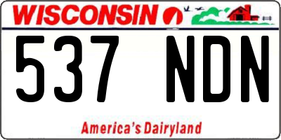 WI license plate 537NDN