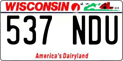 WI license plate 537NDU