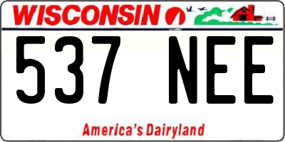 WI license plate 537NEE