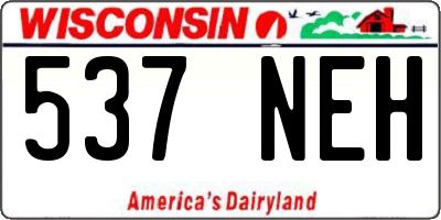 WI license plate 537NEH