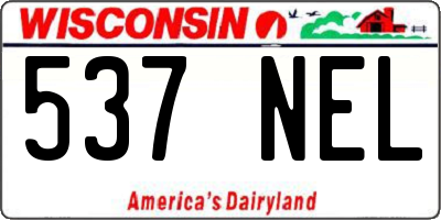 WI license plate 537NEL