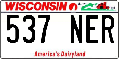 WI license plate 537NER