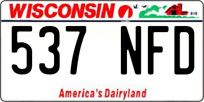 WI license plate 537NFD
