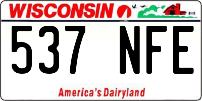 WI license plate 537NFE