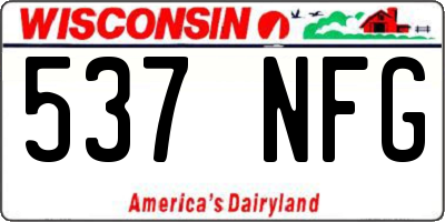 WI license plate 537NFG