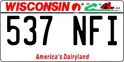 WI license plate 537NFI