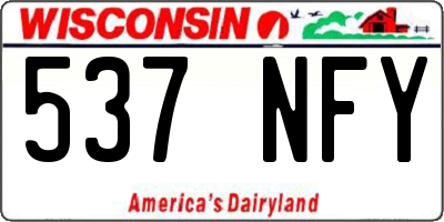 WI license plate 537NFY