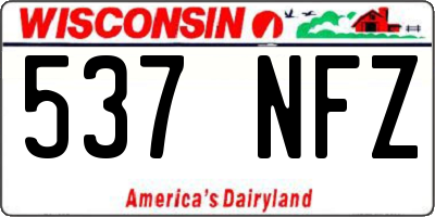 WI license plate 537NFZ