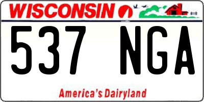 WI license plate 537NGA