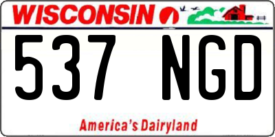 WI license plate 537NGD
