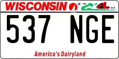 WI license plate 537NGE