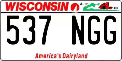 WI license plate 537NGG