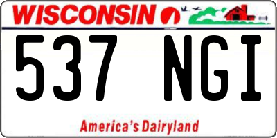 WI license plate 537NGI