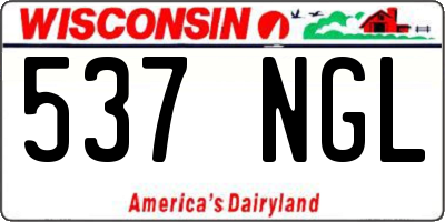 WI license plate 537NGL