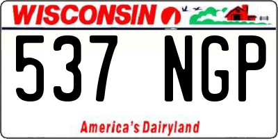 WI license plate 537NGP