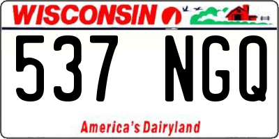 WI license plate 537NGQ
