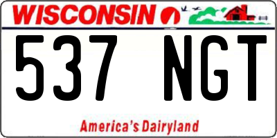 WI license plate 537NGT