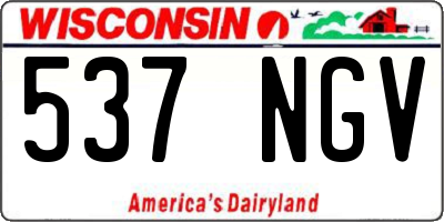 WI license plate 537NGV