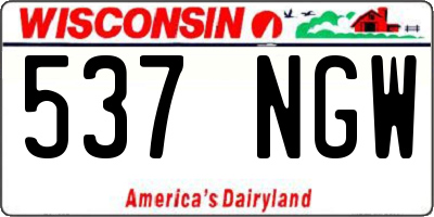WI license plate 537NGW