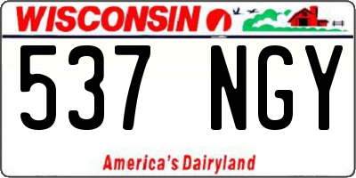 WI license plate 537NGY