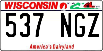 WI license plate 537NGZ