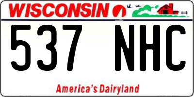 WI license plate 537NHC