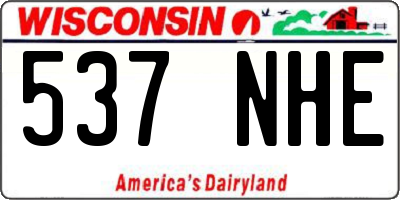 WI license plate 537NHE