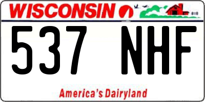 WI license plate 537NHF
