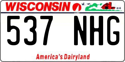 WI license plate 537NHG