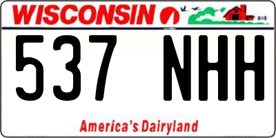 WI license plate 537NHH