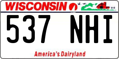 WI license plate 537NHI