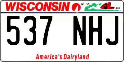 WI license plate 537NHJ