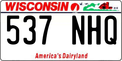WI license plate 537NHQ