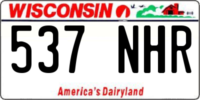 WI license plate 537NHR