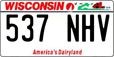 WI license plate 537NHV