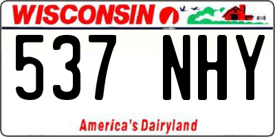 WI license plate 537NHY