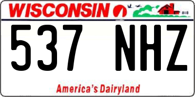 WI license plate 537NHZ