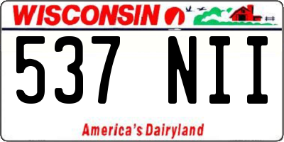 WI license plate 537NII