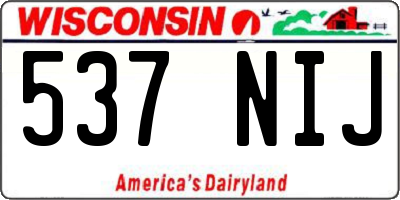 WI license plate 537NIJ