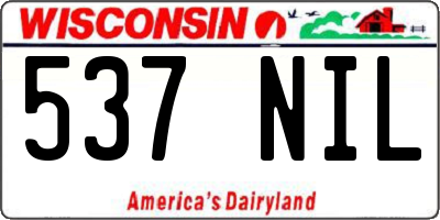 WI license plate 537NIL