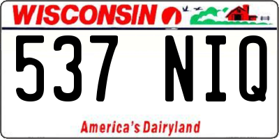 WI license plate 537NIQ