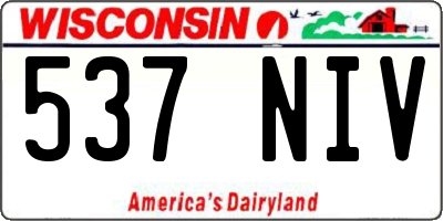 WI license plate 537NIV